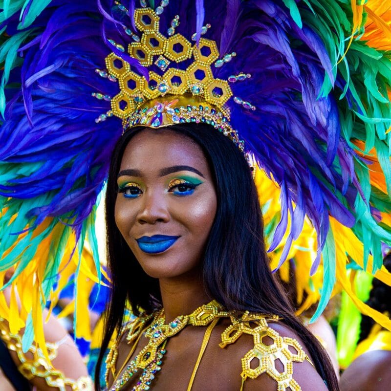 Headpiece for Caribbean carnival costumes