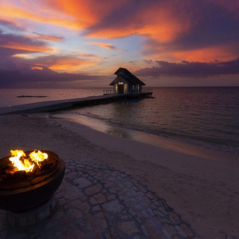 The coast of Montego Bay, Jamaica, with crystal-clear Caribbean waters and a tropical shoreline—perfect example of the many things to do in Montego Bay